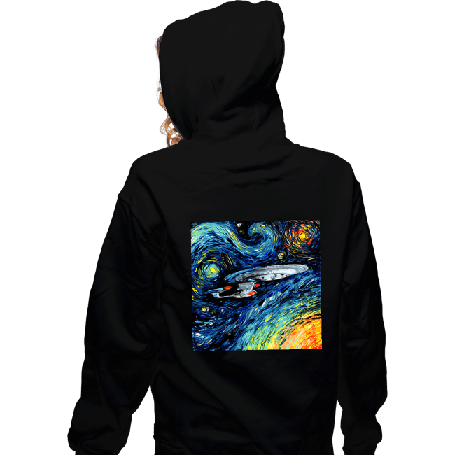 Last_Chance_Shirts Zippered Hoodies, Unisex / Small / Black Van Gogh Never Boldly Went