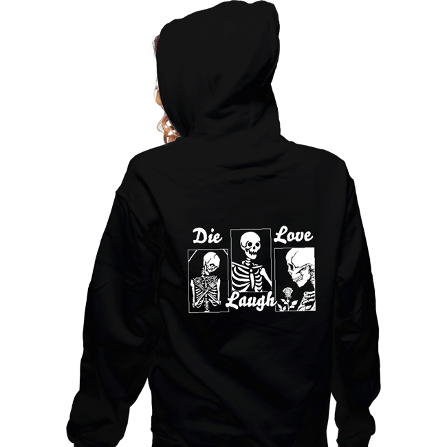 Secret_Shirts Zippered Hoodies, Unisex / Small / Black Die Laugh Love