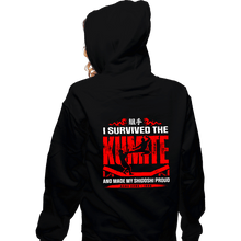 Load image into Gallery viewer, Daily_Deal_Shirts Zippered Hoodies, Unisex / Small / Black I Survived The Kumite
