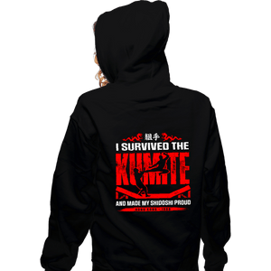 Daily_Deal_Shirts Zippered Hoodies, Unisex / Small / Black I Survived The Kumite