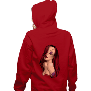 Shirts Zippered Hoodies, Unisex / Small / Red Lady In Red