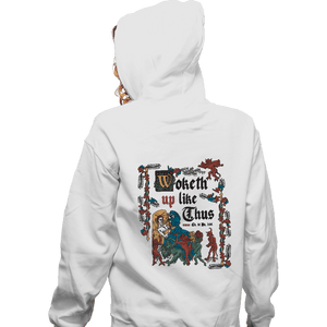 Secret_Shirts Zippered Hoodies, Unisex / Small / White Woketh Up Like This