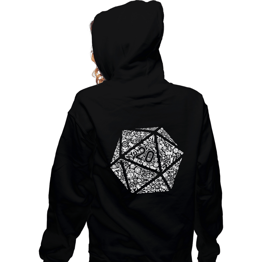 Shirts Zippered Hoodies, Unisex / Small / Black Mosaic D20