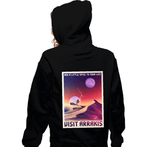 Secret_Shirts Zippered Hoodies, Unisex / Small / Black Planet Arrakis