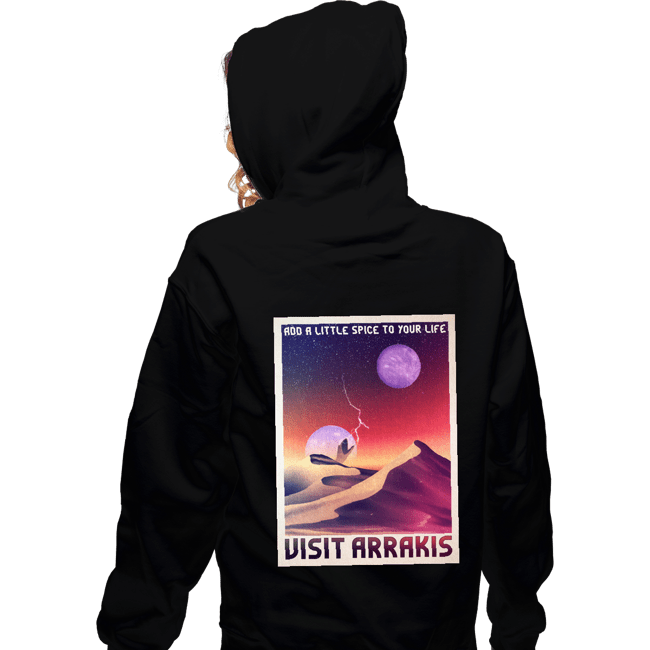 Secret_Shirts Zippered Hoodies, Unisex / Small / Black Planet Arrakis