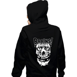 Daily_Deal_Shirts Zippered Hoodies, Unisex / Small / Black More Brains!
