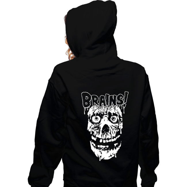 Daily_Deal_Shirts Zippered Hoodies, Unisex / Small / Black More Brains!