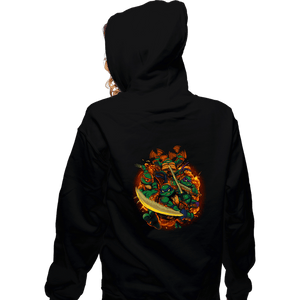 Daily_Deal_Shirts Zippered Hoodies, Unisex / Small / Black Cowabunga