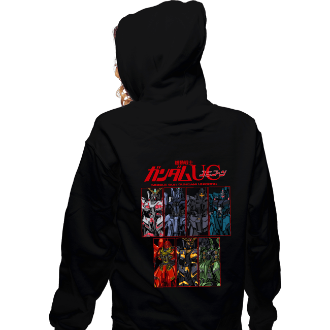 Daily_Deal_Shirts Zippered Hoodies, Unisex / Small / Black Gundam UC