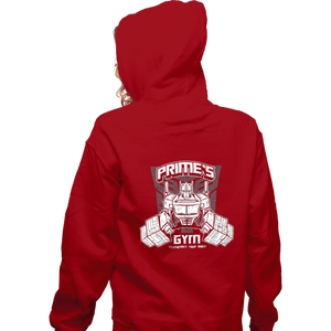 Shirts Zippered Hoodies, Unisex / Small / Red Prime's Gym