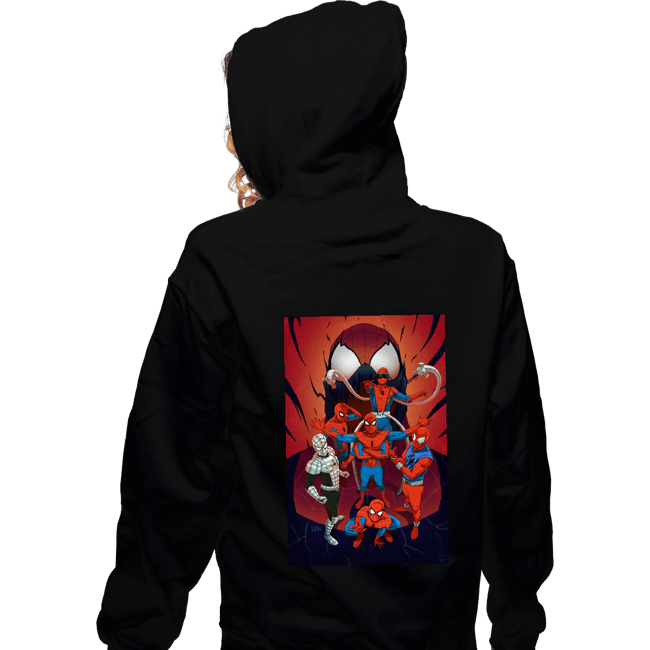 Daily_Deal_Shirts Zippered Hoodies, Unisex / Small / Black Spider Wars