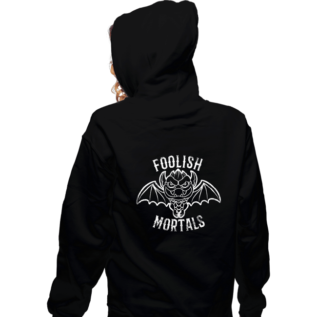 Sold_Out_Shirts Zippered Hoodies, Unisex / Small / Black Foolish Mortals