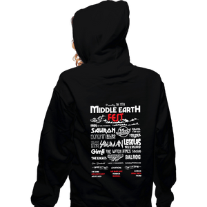 Shirts Zippered Hoodies, Unisex / Small / Black Middle Earth Fest