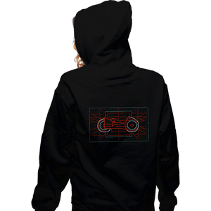 Shirts Zippered Hoodies, Unisex / Small / Black Neon Biker