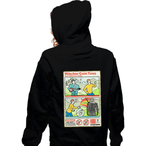 Secret_Shirts Zippered Hoodies, Unisex / Small / Black Coin Toss Guide
