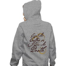 Load image into Gallery viewer, Secret_Shirts Zippered Hoodies, Unisex / Small / Sports Grey Give Me Coffee
