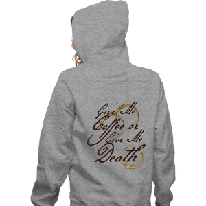 Secret_Shirts Zippered Hoodies, Unisex / Small / Sports Grey Give Me Coffee