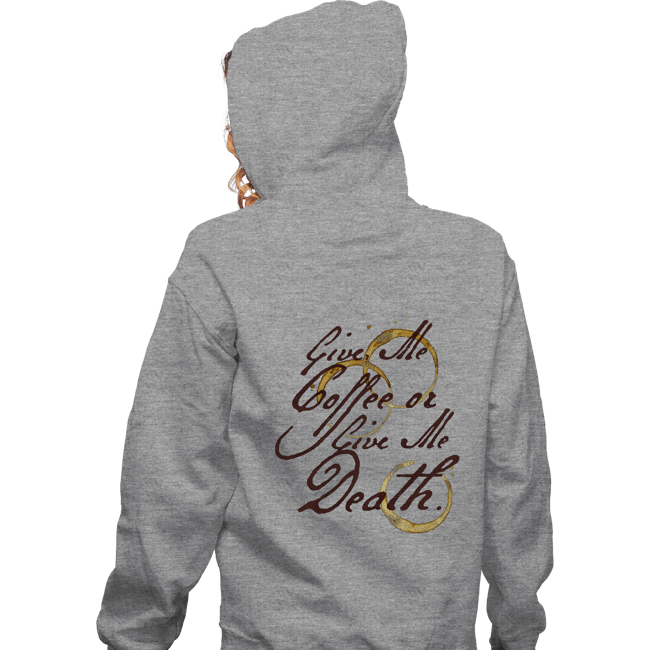 Secret_Shirts Zippered Hoodies, Unisex / Small / Sports Grey Give Me Coffee