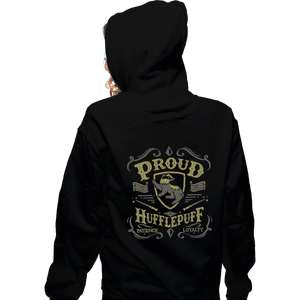 Shirts Zippered Hoodies, Unisex / Small / Black Proud to be a Hufflepuff