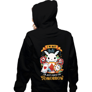 Daily_Deal_Shirts Zippered Hoodies, Unisex / Small / Black Wondrous Rabbit