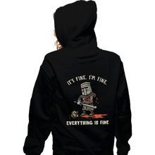 Load image into Gallery viewer, Daily_Deal_Shirts Zippered Hoodies, Unisex / Small / Black Everything Is Fine
