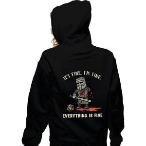 Daily_Deal_Shirts Zippered Hoodies, Unisex / Small / Black Everything Is Fine