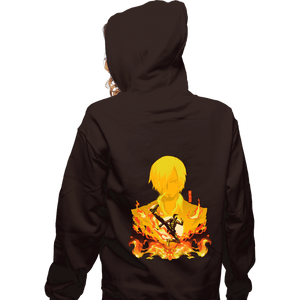 Shirts Zippered Hoodies, Unisex / Small / Dark Chocolate Sanji Shadow