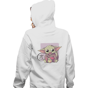 Secret_Shirts Zippered Hoodies, Unisex / Small / White Maneki Grogu