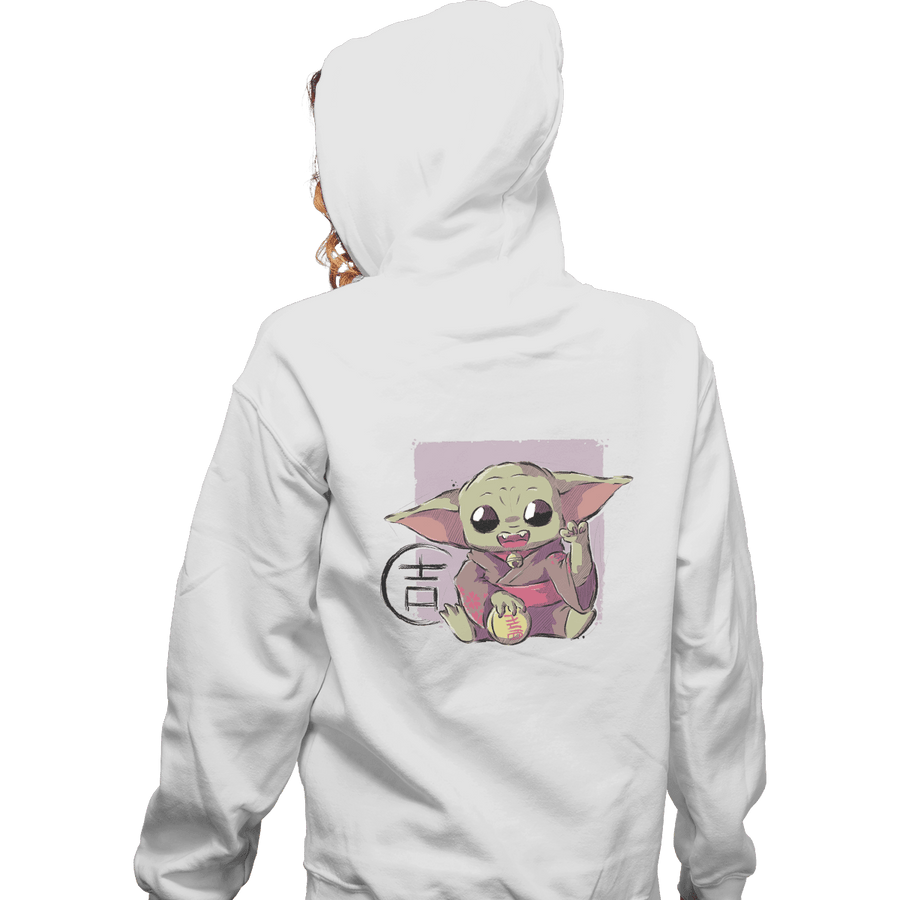 Secret_Shirts Zippered Hoodies, Unisex / Small / White Maneki Grogu