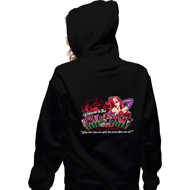 Daily_Deal_Shirts Zippered Hoodies, Unisex / Small / Black Welcome To The Ink And Paint Club
