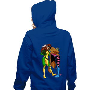 Daily_Deal_Shirts Zippered Hoodies, Unisex / Small / Royal Blue Rogue And Gambit Love