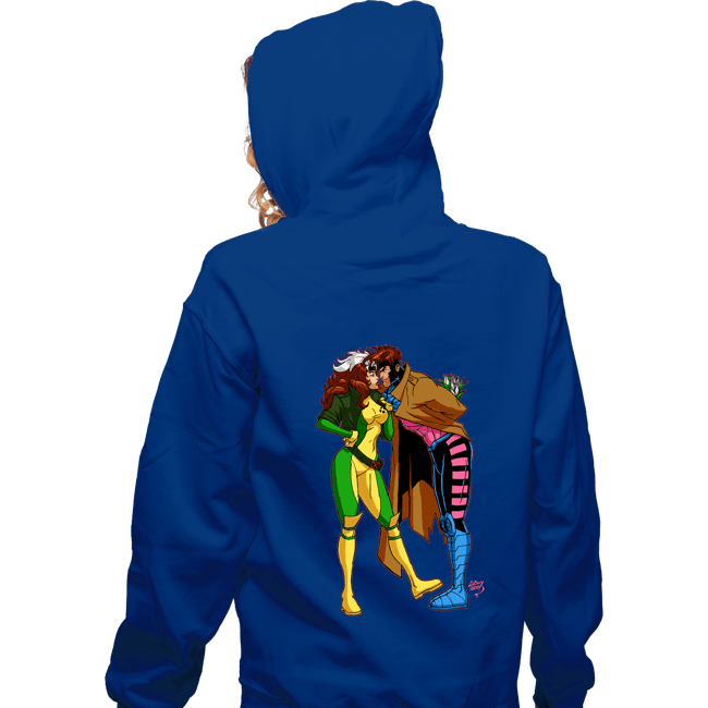 Daily_Deal_Shirts Zippered Hoodies, Unisex / Small / Royal Blue Rogue And Gambit Love
