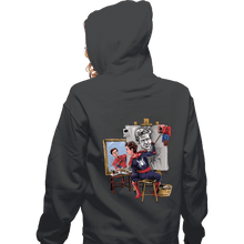 Load image into Gallery viewer, Daily_Deal_Shirts Zippered Hoodies, Unisex / Small / Dark Heather Spidey Portrait
