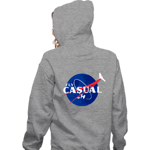 Shirts Zippered Hoodies, Unisex / Small / Sports Grey Fly Casual