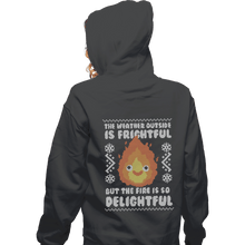 Load image into Gallery viewer, Shirts Zippered Hoodies, Unisex / Small / Dark Heather Delightful Fire
