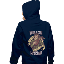 Load image into Gallery viewer, Shirts Pullover Hoodies, Unisex / Small / Navy Toss A Coin
