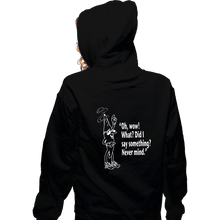 Load image into Gallery viewer, Secret_Shirts Zippered Hoodies, Unisex / Small / Black Oh Wow
