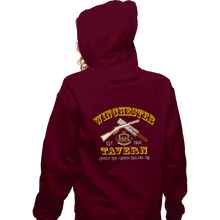 Load image into Gallery viewer, Secret_Shirts Zippered Hoodies, Unisex / Small / Maroon Winchester Tavern Crest
