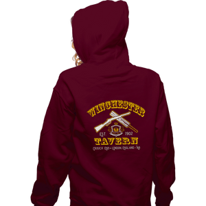 Secret_Shirts Zippered Hoodies, Unisex / Small / Maroon Winchester Tavern Crest