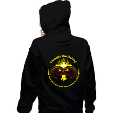 Load image into Gallery viewer, Secret_Shirts Zippered Hoodies, Unisex / Small / Black I Fought The Balrog
