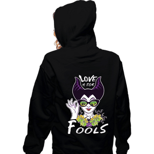 Daily_Deal_Shirts Zippered Hoodies, Unisex / Small / Black Love Is For Fools