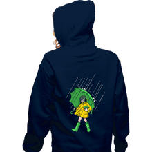 Load image into Gallery viewer, Secret_Shirts Zippered Hoodies, Unisex / Small / Navy Frog Girl
