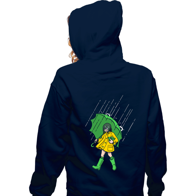 Secret_Shirts Zippered Hoodies, Unisex / Small / Navy Frog Girl