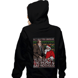 Shirts Zippered Hoodies, Unisex / Small / Black Santa's Lap