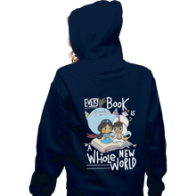 Load image into Gallery viewer, Shirts Zippered Hoodies, Unisex / Small / Navy Every Book Is a Whole New World
