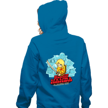 Load image into Gallery viewer, Daily_Deal_Shirts Zippered Hoodies, Unisex / Small / Royal Blue Black Mamba vs Deadly Vipers
