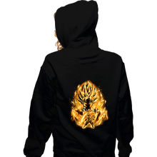 Load image into Gallery viewer, Shirts Zippered Hoodies, Unisex / Small / Black Golden Saiyan Rose
