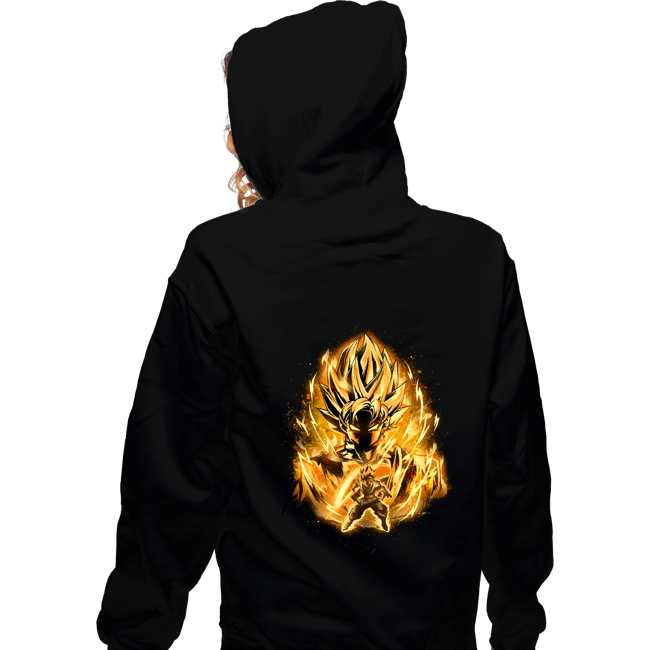Shirts Zippered Hoodies, Unisex / Small / Black Golden Saiyan Rose