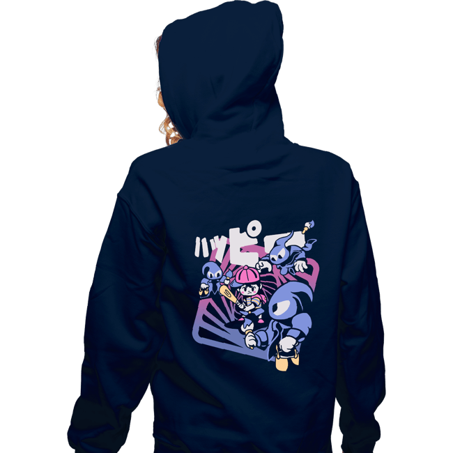 Secret_Shirts Zippered Hoodies, Unisex / Small / Navy Happy Attack