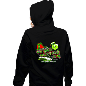 Secret_Shirts Zippered Hoodies, Unisex / Small / Black Greetings From Ghost HQ
